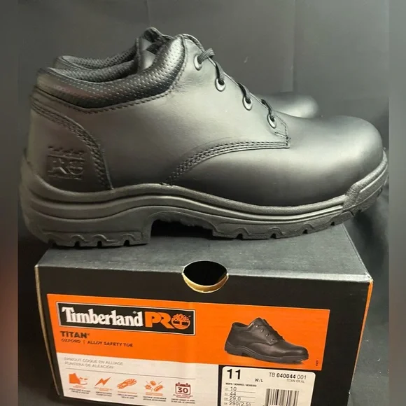 Timberland Pro Titan Oxford Alloy Safety Toe Black Men's Size 11 Work NEW